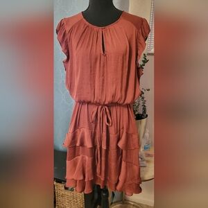 Simply Vera Vera Wang rust tie-waist dress - XL